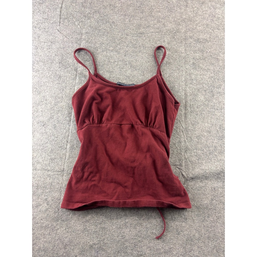 Brandy Melville Burgundy Empire Waist Tie Back Cami Tank Top One Size